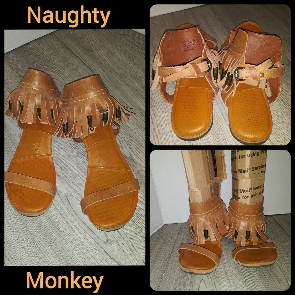 Naughty Monkey Fringe Sandals